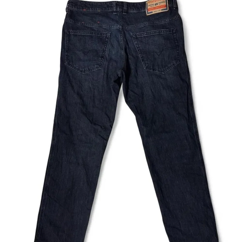 (2017) Diesel Denim Division Slim-Straight Jeans - Dark Indigo - 36
